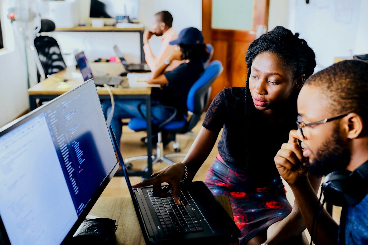 IT and software professionals at work